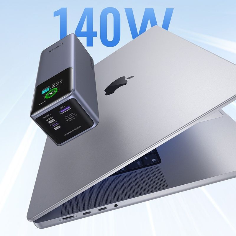 Laptop, Telefoane si Tablete - Telefoane mobile si accesorii - Accesorii Telefoane - Baterii externe - Baterie Externa cu Display Digital, 20000mAh, USB, 2x Type-C, 200W, QC, PD, 5V/3A - Ugreen PB722 (35525B) - Grey - Infinity.ro