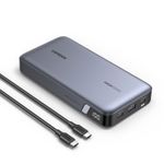 Laptop, Telefoane si Tablete - Telefoane mobile si accesorii - Accesorii Telefoane - Baterii externe - Baterie Externa cu Display Digital, USB, 2x Type-C, 25000mAh, PD3.0, 145W, 5V/3A - Ugreen PB205 (90597A) - Space Gray - Infinity.ro