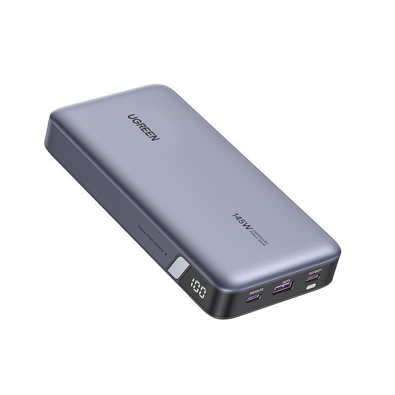 Laptop, Telefoane si Tablete - Telefoane mobile si accesorii - Accesorii Telefoane - Baterii externe - Baterie Externa cu Display Digital, USB, 2x Type-C, 25000mAh, PD3.0, 145W, 5V/3A - Ugreen PB205 (90597A) - Space Gray - Infinity.ro