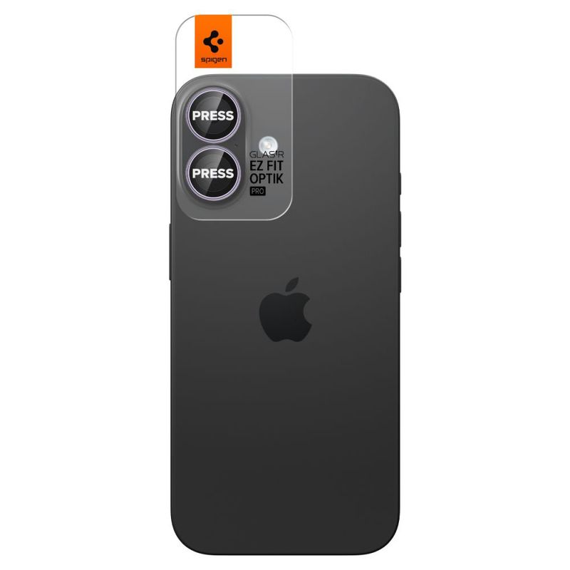 Laptop, Telefoane si Tablete - Telefoane mobile si accesorii - Accesorii Telefoane - Folii protectie telefoane - Folie Camera pentru iPhone 17 / iPhone 16 Plus / iPhone 16 (set 2) - Spigen Glas.tR Optik EZ Fit Pro (AGL10127) - Purple - Infinity.ro