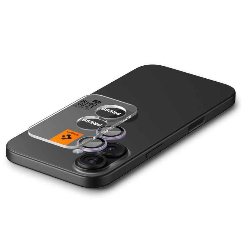 Laptop, Telefoane si Tablete - Telefoane mobile si accesorii - Accesorii Telefoane - Folii protectie telefoane - Folie Camera pentru iPhone 17 / iPhone 16 Plus / iPhone 16 (set 2) - Spigen Glas.tR Optik EZ Fit Pro (AGL10127) - Purple - Infinity.ro