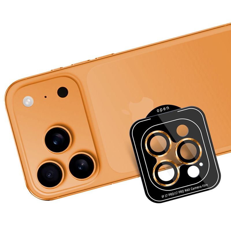 Laptop, Telefoane si Tablete - Telefoane mobile si accesorii - Accesorii Telefoane - Folii protectie telefoane - Folie pentru iPhone 17 Pro / iPhone 17 Pro Max - 3mk Lens Protection Pro - Orange - Infinity.ro