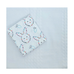 Casa si Gradina - Textile si covoare - Lenjerii de pat - Lenjerii copii - Set 2 piese patut Kotonia Home Bebe - pled gofrat alb si cearceaf pat ranforce - 120x150 cm, decor iepurasi - Infinity.ro