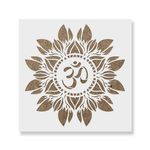 Casa si Gradina - Decoratiuni - DIY - Sabloane decorative pereti - Sablon Perete vopsire, tencuiala 0.7mm Om Flower Mandala Refolosibil, model MXSP7150, 200 x 200 mm - Infinity.ro