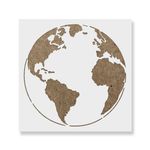 Casa si Gradina - Decoratiuni - DIY - Sabloane decorative pereti - Sablon Perete vopsire, tencuiala 0.7mm Earth Stencil Refolosibil, model MXSP7176, 200 x 200 mm - Infinity.ro