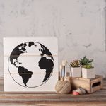 Casa si Gradina - Decoratiuni - DIY - Sabloane decorative pereti - Sablon Perete vopsire, tencuiala 0.7mm Earth Stencil Refolosibil, model MXSP7176, 200 x 200 mm - Infinity.ro