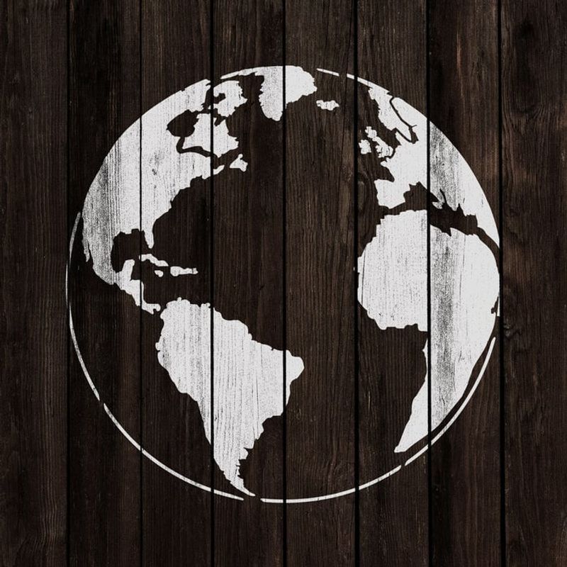 Casa si Gradina - Decoratiuni - DIY - Sabloane decorative pereti - Sablon Perete vopsire, tencuiala 0.7mm Earth Stencil Refolosibil, model MXSP7176, 200 x 200 mm - Infinity.ro