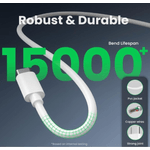 Laptop, Telefoane si Tablete - Telefoane mobile si accesorii - Accesorii Telefoane - Cabluri si adaptoare telefoane - Cablu de Date si Incarcare, Type-C la Type-C, 5A, Super Fast Charging, 60 W, 1m, Alb - Infinity.ro