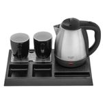 Electronice si Electrocasnice - Electrocasnice bucatarie - Preparare bauturi - Fierbatoare de apa - Fierbator electric pentru hotel Adler AD1354, 1.2L, 1500W, inox, 2 cani ceramica - Infinity.ro