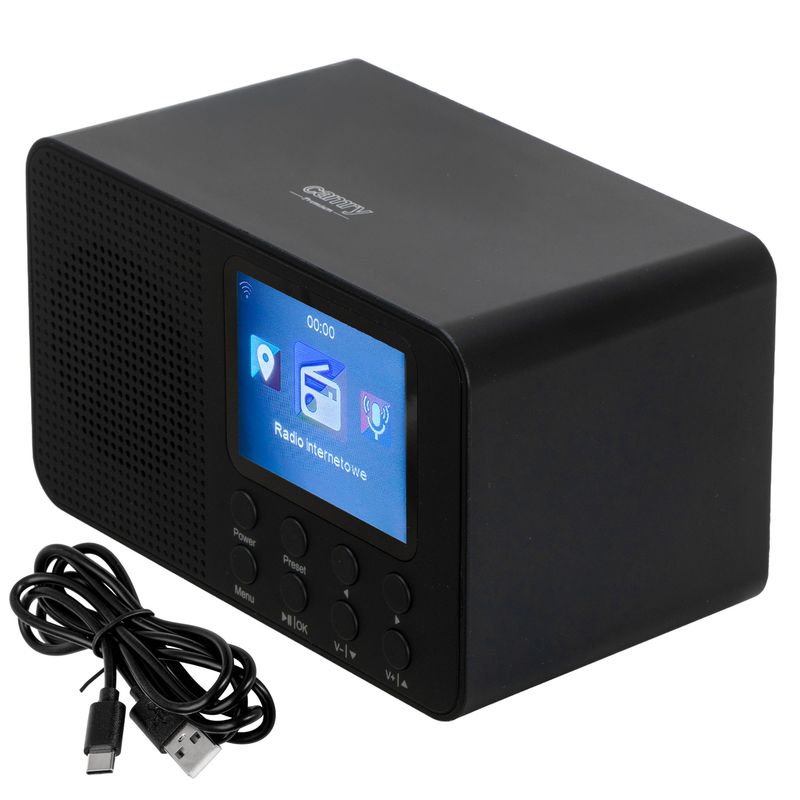 TV, Audio-Video si Foto - Portabile audio - Radio - Internet Radio Camry CR1918, display TFT, ceas desteptator, Bluetooth - Infinity.ro