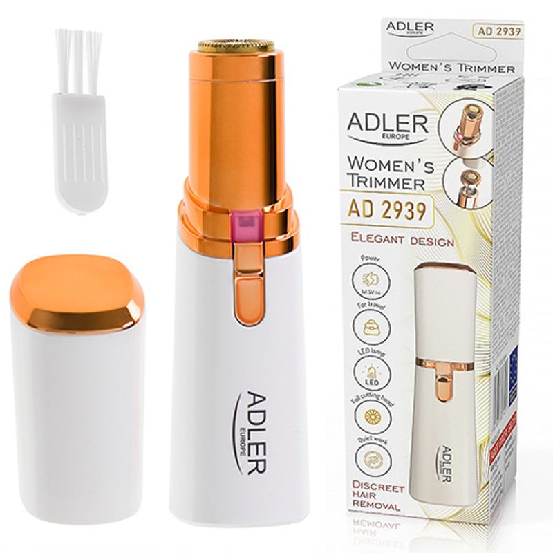 Ingrijire personala si Cosmetice - Aparate & accesorii ingrijire personala - Epilatoare si accesorii - Epilatoare - Aparat de ras pentru femei Adler AD2939, par facial si zone sensibile, IPX7, compact - Infinity.ro