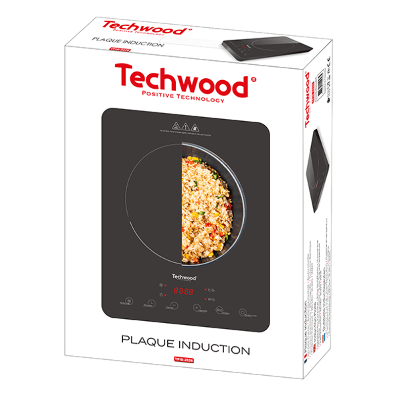 Electronice si Electrocasnice - Aragazuri, cuptoare si hote - Plite incorporabile - Plite cu inductie - Plita cu inductie Techwood TPID-2036, 2000W, 10 trepte, touch, timer, LED - Infinity.ro