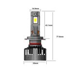 Auto si Moto - Piese auto si accesorii - Caroserie - Faruri, stopuri si proiectoare - Set 2 leduri auto H7 Canbus, putere 65W, luminozitate 12.00 Lm, 12-24V - Infinity.ro