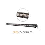 Auto si Moto - Electrice auto - Iluminare si semnalizare - Becuri auto - LED Bar Auto 72W, 12-32V, 4800 lumeni, 65 cm, 24 SMD LED Carguard - Infinity.ro