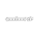 Auto si Moto - Electrice auto - Iluminare si semnalizare - Becuri auto - LED Bar Auto 36W, 12-32V, 2400 lumeni, 34 cm, 12 SMD LED Carguard - Infinity.ro