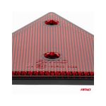 Auto si Moto - Piese auto si accesorii - Caroserie - Ornamente exterior auto - Triunghi de avertizare reflectorizante pentru remorci, culoare rosie, Amio - Infinity.ro