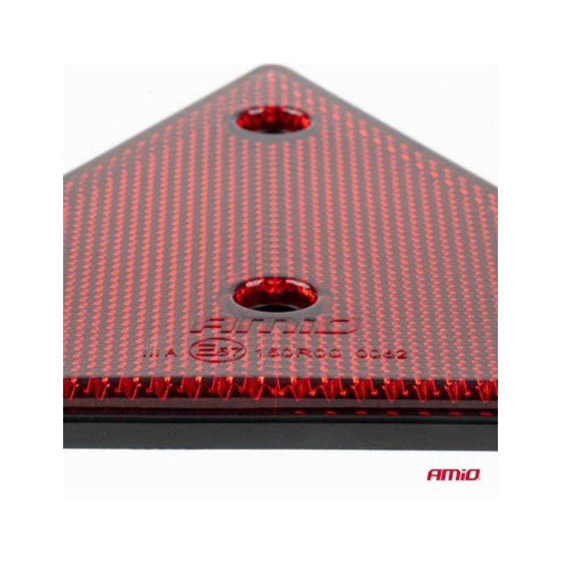 Auto si Moto - Piese auto si accesorii - Caroserie - Ornamente exterior auto - Triunghi de avertizare reflectorizante pentru remorci, culoare rosie, Amio - Infinity.ro