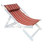 Casa si Gradina - Gradina si terasa - Mobilier exterior - Scaune si sezlonguri gradina - Sezlong MONTE CARLO - orange-alb - Infinity.ro