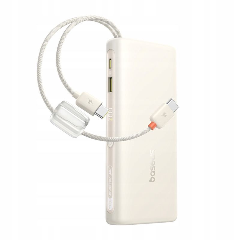 Laptop, Telefoane si Tablete - Telefoane mobile si accesorii - Accesorii Telefoane - Baterii externe - Baterie externa Baseus 20000 mAh 100W cu cabluri USB-C integrate, neagra - Infinity.ro