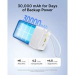 Laptop, Telefoane si Tablete - Telefoane mobile si accesorii - Accesorii Telefoane - Baterii externe - Baterie externa Baseus EnerFill Bipow 2 Pro, 30.000 mAh, 22.5W, Alb, 122x69x41mm - Infinity.ro