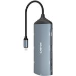 PC, gaming si accesorii - Retelistica - Hub-uri - Hub USB Canyon DS-15 8in1 4k USB-C Dark Grey - Infinity.ro