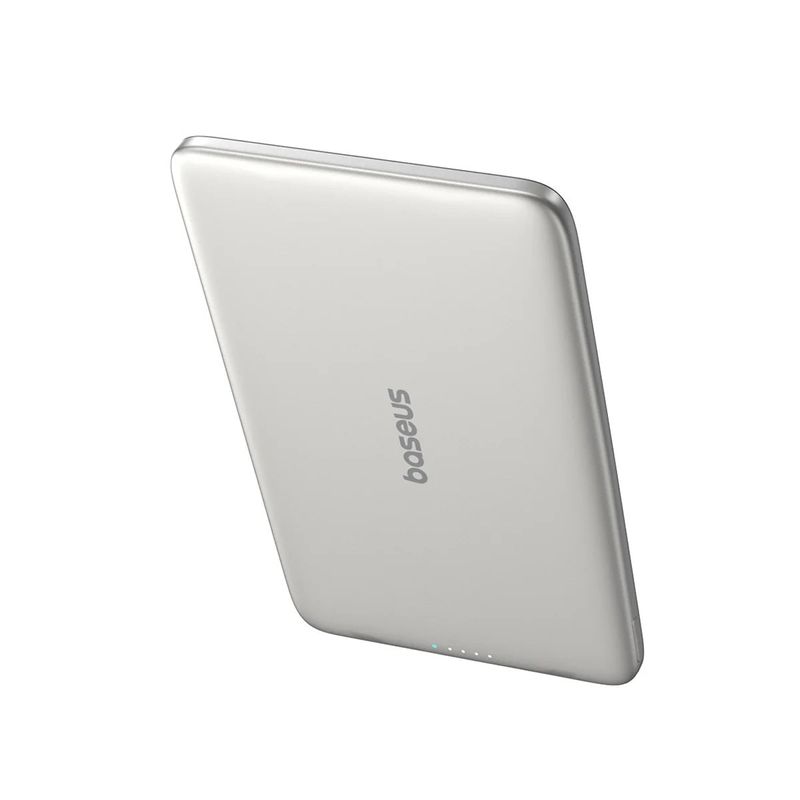 Laptop, Telefoane si Tablete - Telefoane mobile si accesorii - Accesorii Telefoane - Baterii externe - Power bank BASEUS 5000 mAh 20W, PicoGo AM41 Ultra-slim Magnetic, natural titanium - Infinity.ro