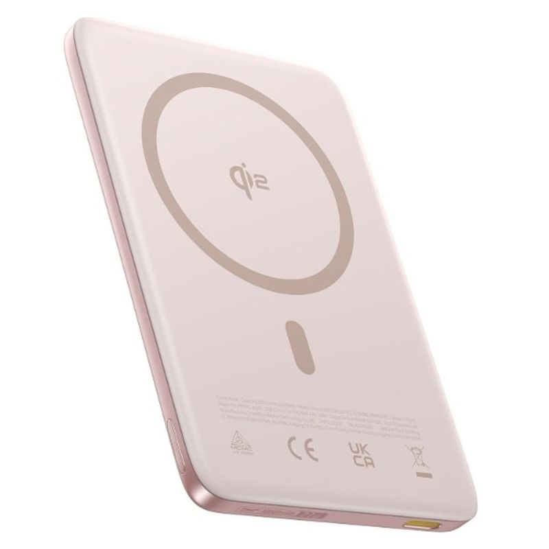 Laptop, Telefoane si Tablete - Telefoane mobile si accesorii - Accesorii Telefoane - Baterii externe - Acumulator extern Baseus PicoGo AM41, Ultra-Slim, Qi2 Magnetic, 10.000 mAh, 27W Roz - Infinity.ro
