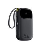 Laptop, Telefoane si Tablete - Telefoane mobile si accesorii - Accesorii Telefoane - Baterii externe - Baterie externa 10000 mAh Baseus EnerFill FC3, 22.5W, USB-C, Lightning, USB-A, Cabluri integrate, Display LED, Negru - Infinity.ro