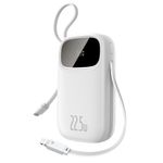 Laptop, Telefoane si Tablete - Telefoane mobile si accesorii - Accesorii Telefoane - Baterii externe - Baterie externa 20000 mAh Baseus EnerFill FC31, 22.5W, USB-C, Lightning, USB-A, Cabluri integrate, Display LED, Alb - Infinity.ro