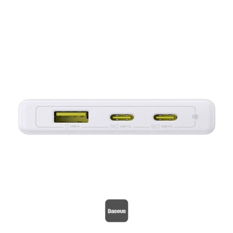 Laptop, Telefoane si Tablete - Telefoane mobile si accesorii - Accesorii Telefoane - Baterii externe - Acumulator extern Baseus PicoGo 10.000 mAh, 20W, Digital Display, 2x USB-C, 1x USB-A, Alb - Infinity.ro