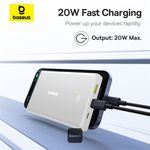 Laptop, Telefoane si Tablete - Telefoane mobile si accesorii - Accesorii Telefoane - Baterii externe - Acumulator extern Baseus PicoGo 10.000 mAh, 20W, Digital Display, 2x USB-C, 1x USB-A, Alb - Infinity.ro