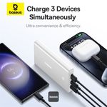 Laptop, Telefoane si Tablete - Telefoane mobile si accesorii - Accesorii Telefoane - Baterii externe - Acumulator extern Baseus PicoGo 10.000 mAh, 20W, Digital Display, 2x USB-C, 1x USB-A, Alb - Infinity.ro