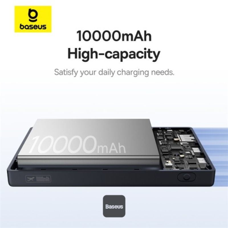 Laptop, Telefoane si Tablete - Telefoane mobile si accesorii - Accesorii Telefoane - Baterii externe - Acumulator extern Baseus PicoGo 10.000 mAh, 20W, Digital Display, 2x USB-C, 1x USB-A, Alb - Infinity.ro