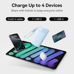 Laptop, Telefoane si Tablete - Telefoane mobile si accesorii - Accesorii Telefoane - Baterii externe - Acumulator extern Baseus EnerFill FC11 Digital Display 20.000 mAh, 22.5W, cablu USB-C si Lightning incorporat, Albastru - Infinity.ro