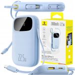 Laptop, Telefoane si Tablete - Telefoane mobile si accesorii - Accesorii Telefoane - Baterii externe - Acumulator extern Baseus EnerFill FC31 Digital Display 20.000 mAh, 22.5W, cablu USB-C si Lightning incorporat, Albastru - Infinity.ro