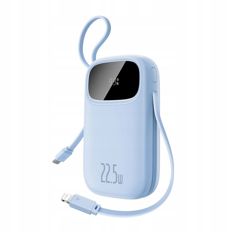 Laptop, Telefoane si Tablete - Telefoane mobile si accesorii - Accesorii Telefoane - Baterii externe - Acumulator extern Baseus EnerFill FC31 Digital Display 20.000 mAh, 22.5W, cablu USB-C si Lightning incorporat, Albastru - Infinity.ro