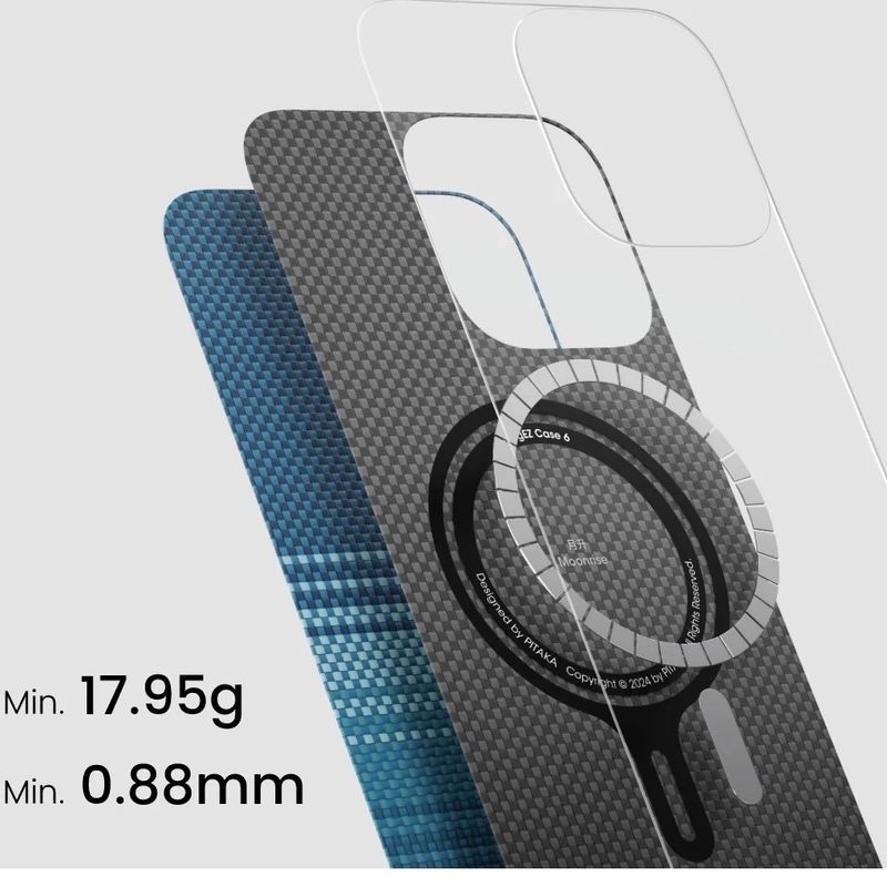 Laptop, Telefoane si Tablete - Telefoane mobile si accesorii - Accesorii Telefoane - Huse telefoane - Husa de protectie Pitaka Tactile Woven Aramida Magsafe pentru iPhone 16 Pro Moonrise - Infinity.ro