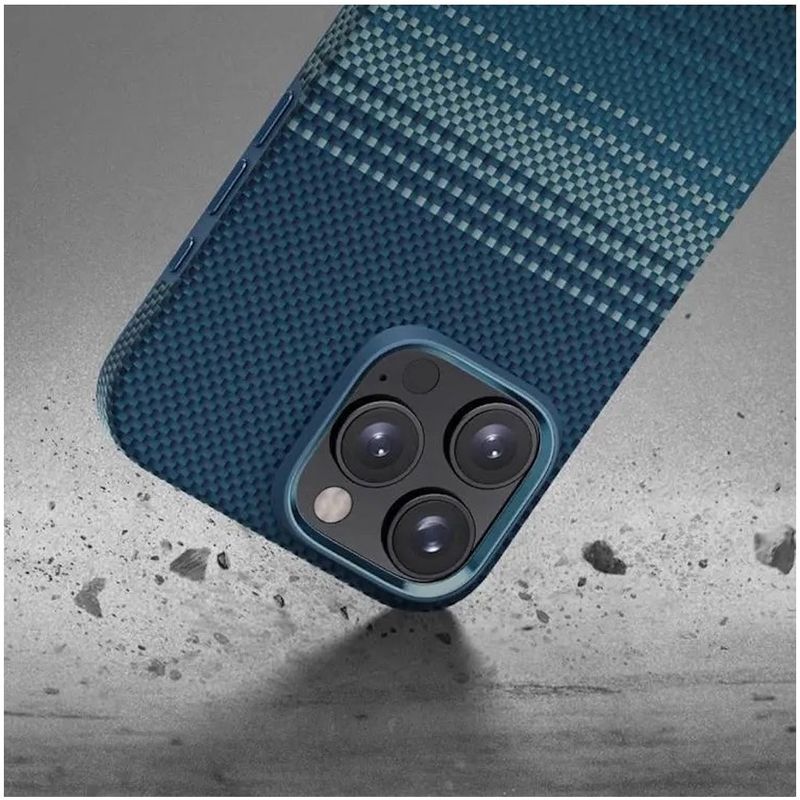 Laptop, Telefoane si Tablete - Telefoane mobile si accesorii - Accesorii Telefoane - Huse telefoane - Husa de protectie Pitaka Tactile Woven Aramida Magsafe pentru iPhone 16 Pro Max Moonrise - Infinity.ro