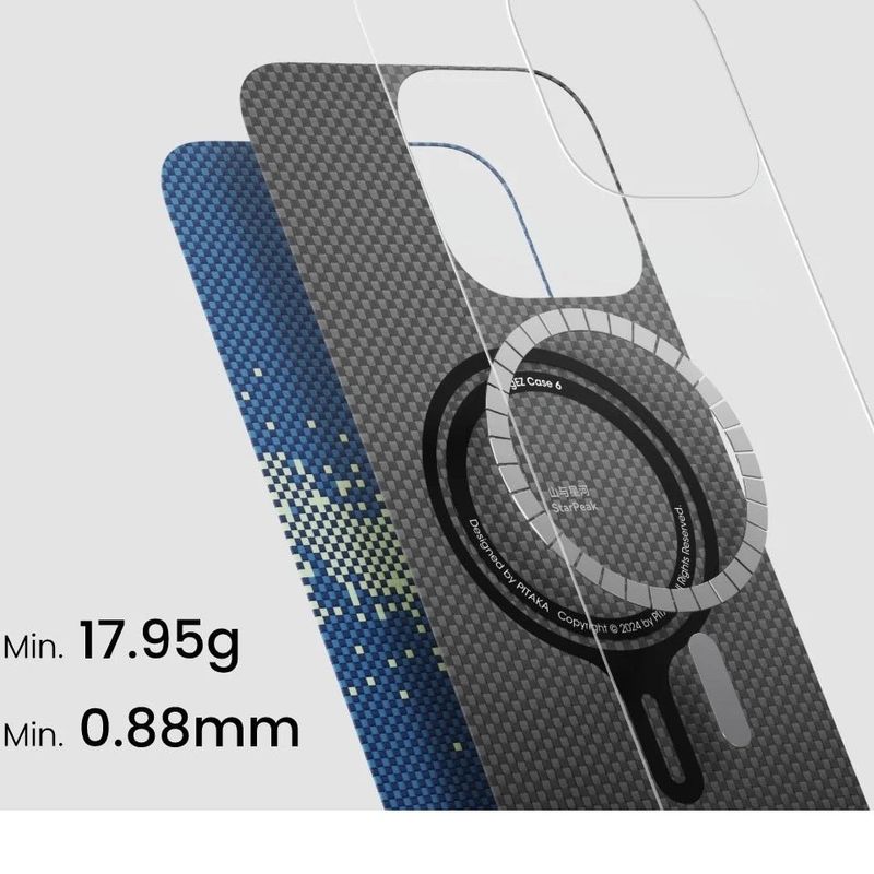 Laptop, Telefoane si Tablete - Telefoane mobile si accesorii - Accesorii Telefoane - Huse telefoane - Husa de protectie Pitaka Tactile Woven Aramida Magsafe pentru iPhone 16 Pro Max StarPeak Milky Way Galaxy - Infinity.ro