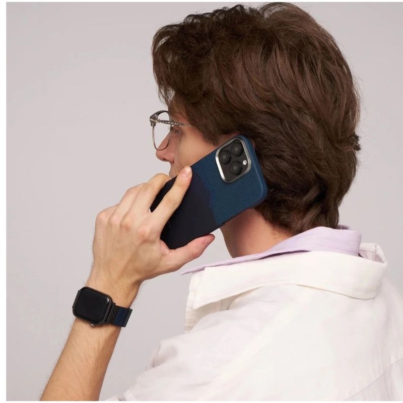 Laptop, Telefoane si Tablete - Telefoane mobile si accesorii - Accesorii Telefoane - Huse telefoane - Husa de protectie Pitaka Tactile Woven Aramida Magsafe pentru iPhone 16 Pro StarPeak Over the Horizon - Infinity.ro