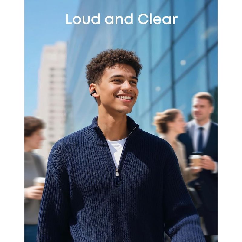 TV, Audio-Video si Foto - Portabile audio - Casti audio - Casti True Wireless Anker SoundCore C50i, Open Ear Clip-On, Hi-Res, IP55, Bluetooth 6.0, Negru - Infinity.ro