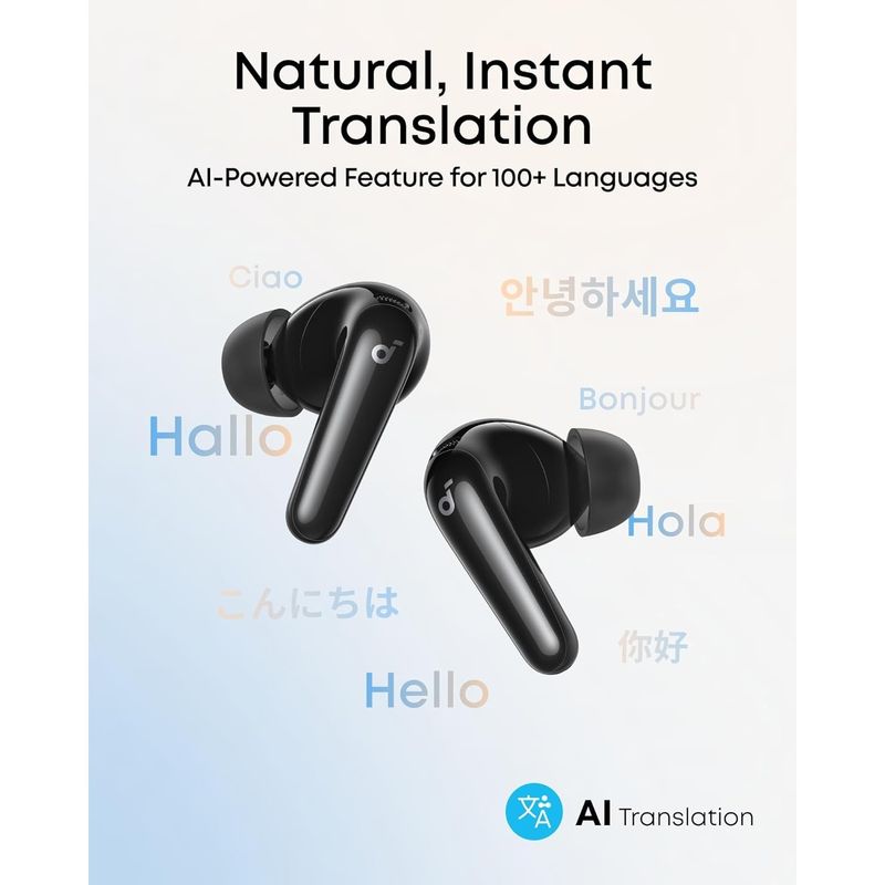 TV, Audio-Video si Foto - Portabile audio - Casti audio - Casti True Wireless Anker Soundcore R60i, ANC, Hi-Res Sound, Autonomie 50 ore, IP55, Bluetooth 6.1, Negru - Infinity.ro