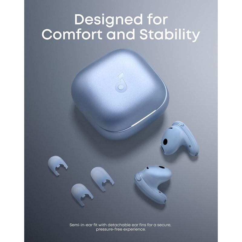 TV, Audio-Video si Foto - Portabile audio - Casti audio - Casti True Wireless Anker Soundcore Liberty Buds, Semi in-Ear, ANC, Autonomie 30 de ore, Bluetooth 6.1, Albastru - Infinity.ro