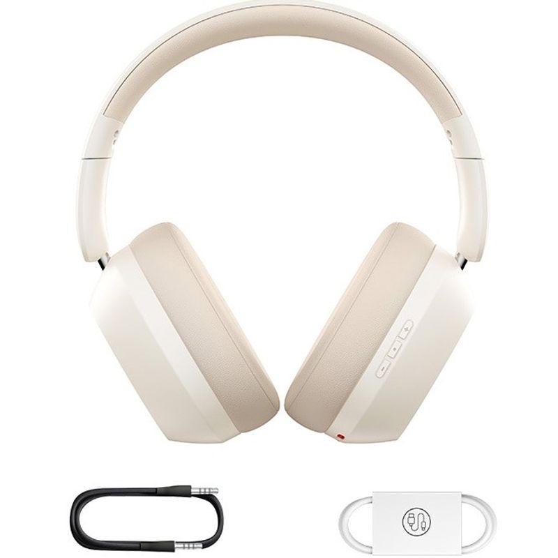 TV, Audio-Video si Foto - Portabile audio - Casti audio - Casti Over-Ear Baseus Bass 35 Max, Wireless, Bluetooth, 3D Surround, Autonomie 50 ore, Alb - Infinity.ro