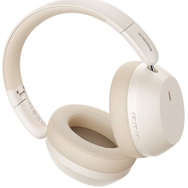TV, Audio-Video si Foto - Portabile audio - Casti audio - Casti Over-Ear Baseus Bass 35 Max, Wireless, Bluetooth, 3D Surround, Autonomie 50 ore, Alb - Infinity.ro