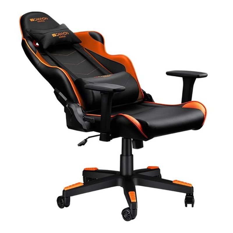 PC, gaming si accesorii - Gaming - Accesorii gaming - Scaune gaming - Scaun Gaming CANYON Deimos GС-4 Negru+Portocaliu - Infinity.ro
