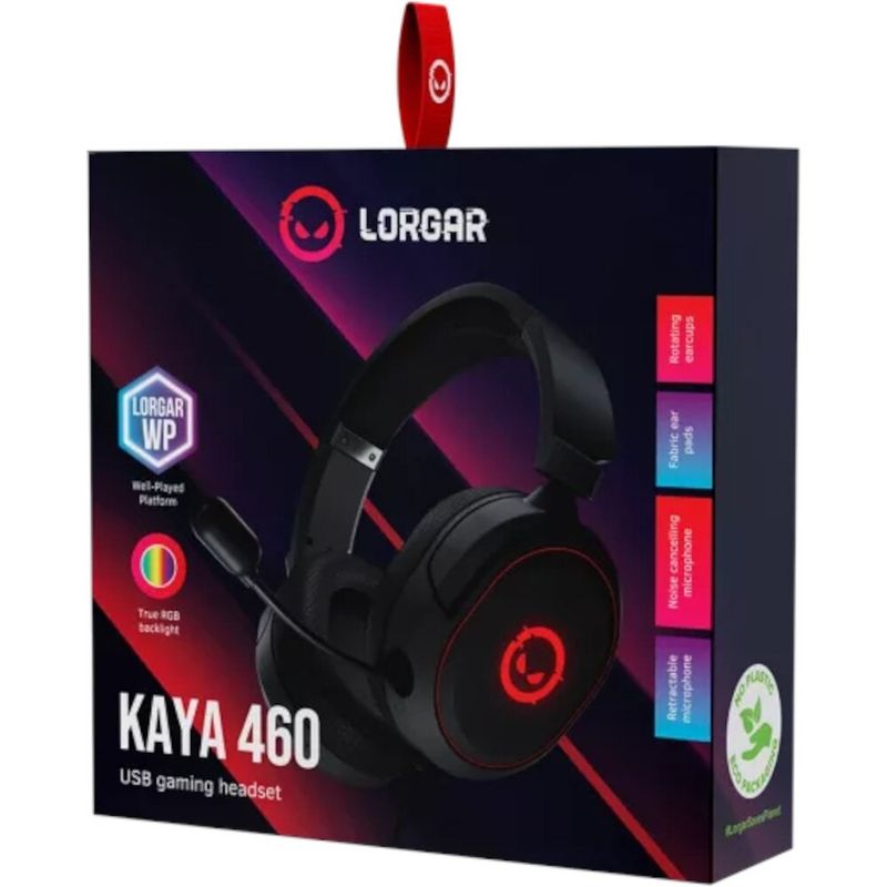 PC, gaming si accesorii - Gaming - Accesorii gaming - Controlere, Volane si Casti gaming - Casti Gaming cu Microfon Lorgar KAYA 460, 32 Ohm, Negru - Infinity.ro