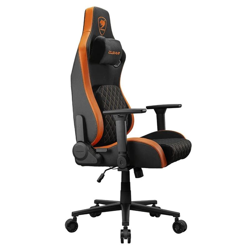 PC, gaming si accesorii - Gaming - Accesorii gaming - Scaune gaming - Scaun gaming Cougar Defensor F, 120kg, tkanina, negru-portocaliu, 129x75x66cm - Infinity.ro