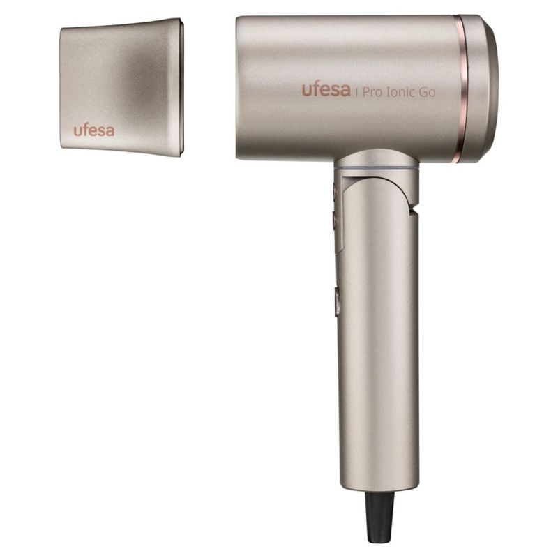 Ingrijire personala si Cosmetice - Aparate & accesorii ingrijire personala - Hair styling - Uscatoare de par - Uscator de par Ufesa Pro Ionic Go, Motor Digital BLDC, 1600W, Tehnologie Ionica, 3 Trepte Temperatura, Auriu - Infinity.ro