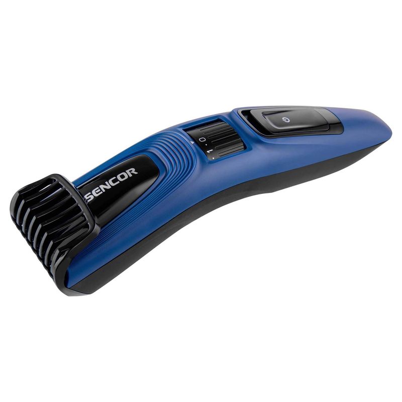 Ingrijire personala si Cosmetice - Aparate & accesorii ingrijire personala - Aparate de ras si tuns - Aparate de tuns - Masina de tuns, Sencor, Indicator LED, 240 V, Incarcare USB, Negru/Albastru - Infinity.ro